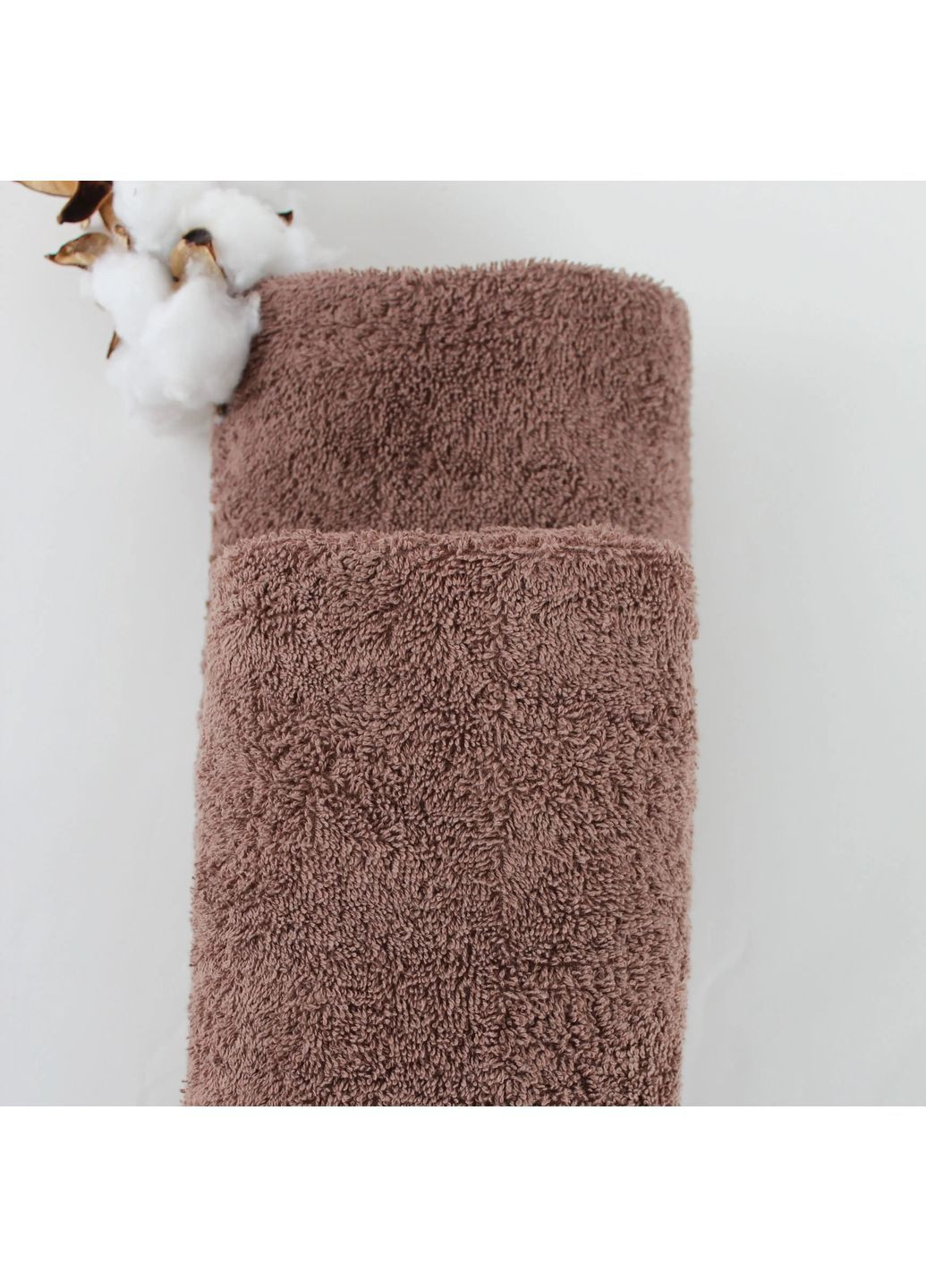 Махровий рушник для обличчя 50*90 см, 450 г/м2 Aurora Коричневий (254105090) ТЕП однотонний коричневий