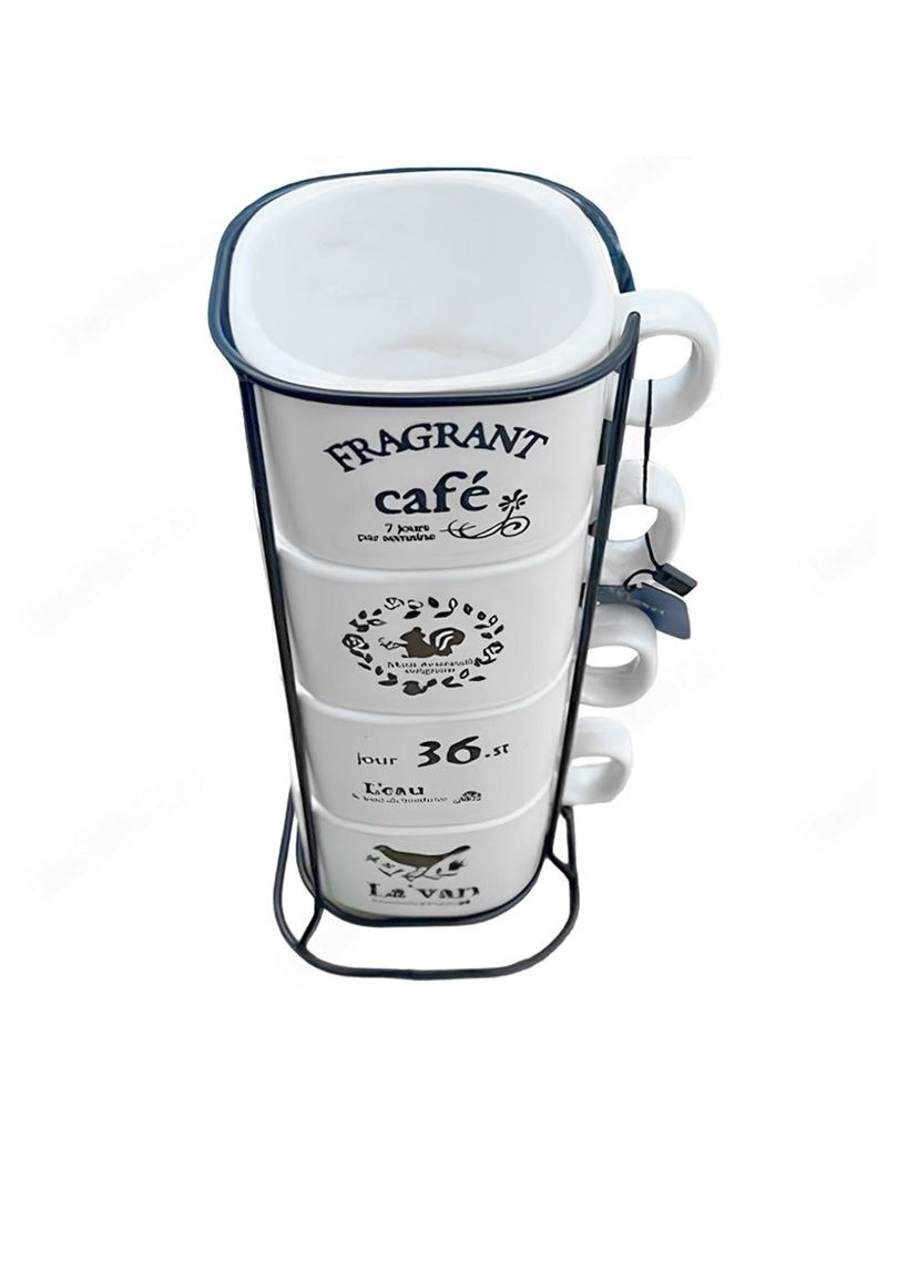 Чашки на подставке "Fragrant cafe" 5пр/наб 200мл Home (298302050)