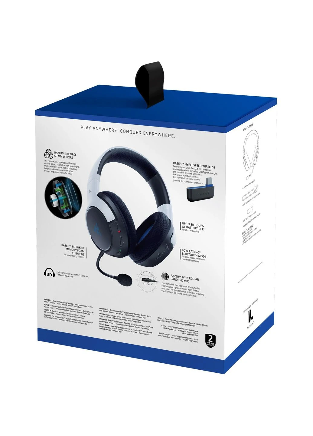 Ігрові навушники Kaira Hyperspeed PS5 Licensed White (RZ04-03980200-R3G1) [145325] Razer (400890016)