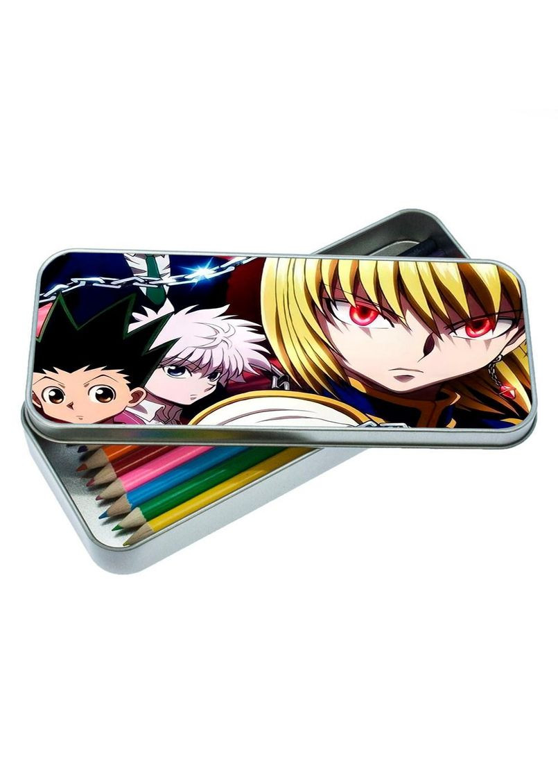 Пенал школьный для мальчика и девочки металлический Хантер х Хантер #008 7*18 см Silver No Brand (309152197)