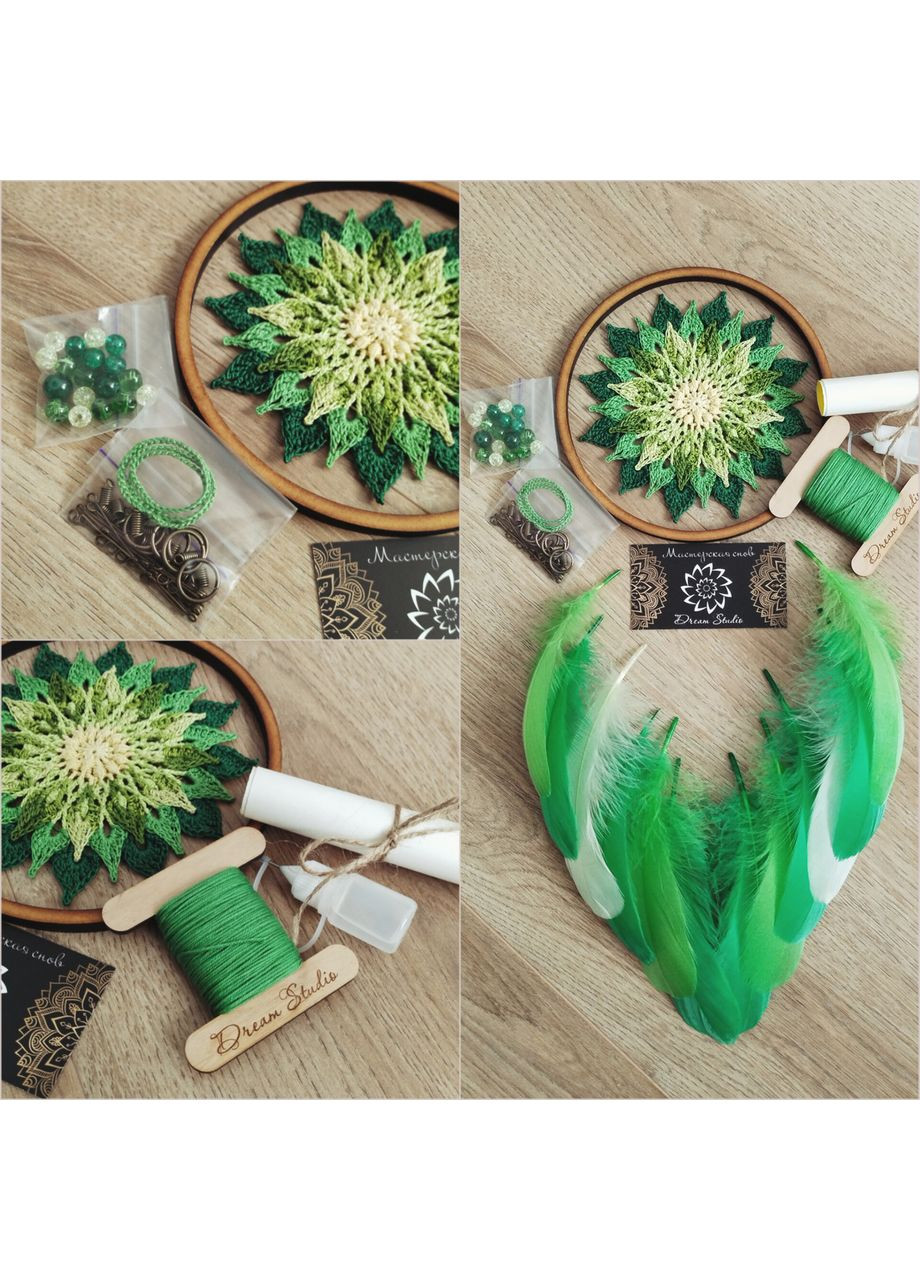 Авторский эко-набор "Ловец снов "Дыхание весны" с пошаговой инструкцией Dream Studio (363057536)