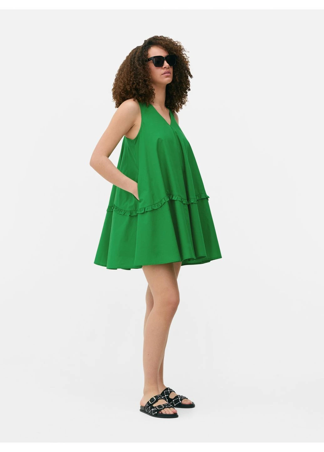 Зеленое платье лето,зеленый, Primark