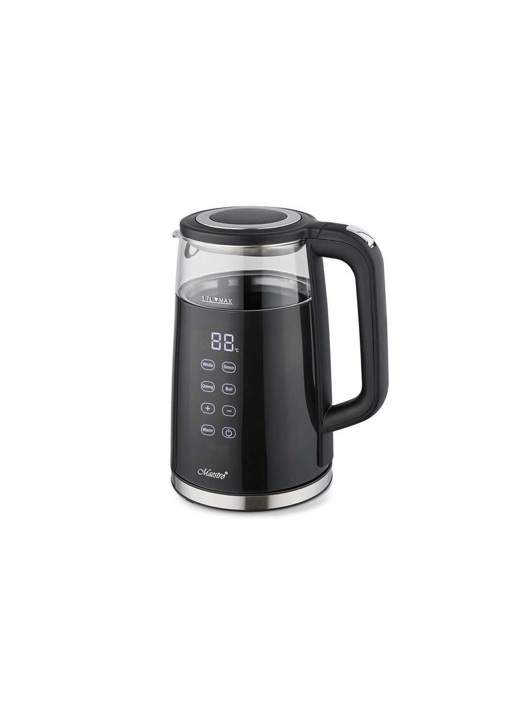 Электрочайник с сенсорным управлением 1.7л стеклянный двойной корпус для кухни 1850-2200Вт Maestro (356510385)