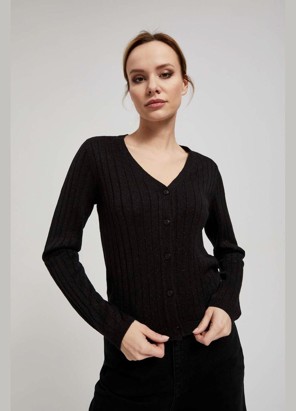 Черный зимний свитер Moodo