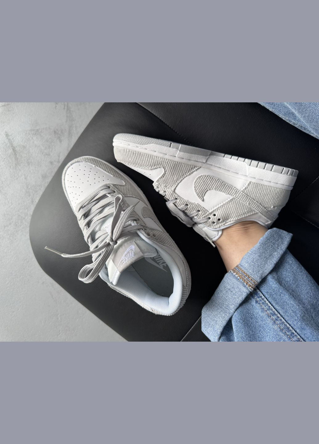 Кросівки жіночі Nike SB Dunk Low Grey White | Найк СБ Данк сірі No Brand сірі демісезони (342080208)