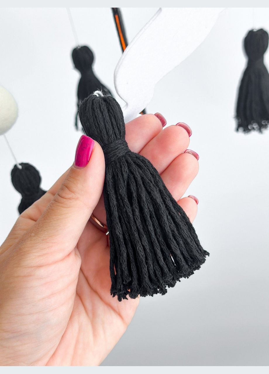 Дитячий мобіль на ліжечко для немовлят ручної роботи WooolyWool «Хеловін» No Brand (342758008)