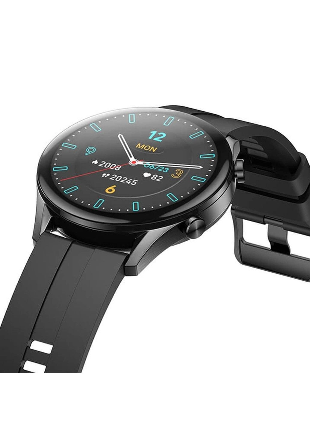 Розумний годинник Smart Watch Y7 + магнітна зарядка (Чорний) Hoco (313653949)