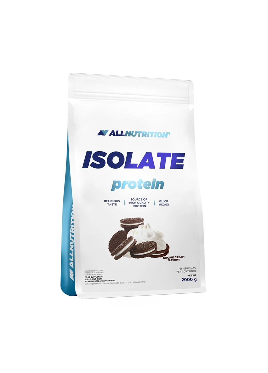 Изолят белка 2000г Ванильный шоколад малина протеиновая добавка для спортсменов и похудения Allnutrition (368986428)