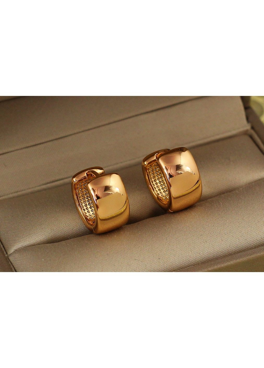 Серьги широкие колечки 1,3 см золотистые love-shopping Xuping Jewelry (354657836)