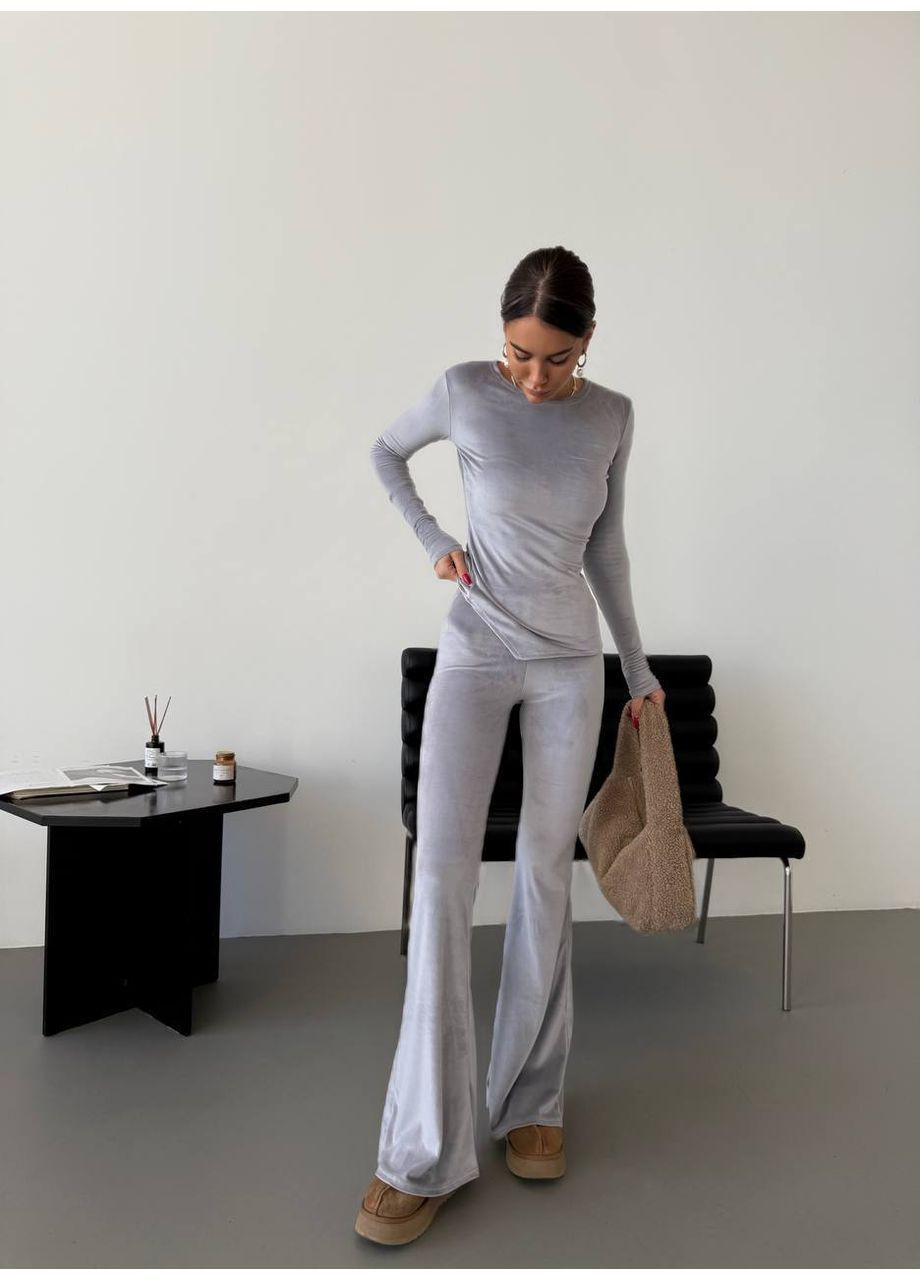 Велюровий костюм зі штанами кльош Osoblyva (366393874)