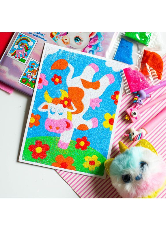 Раскраска песком. Единорог и Корова No Brand (359373773)