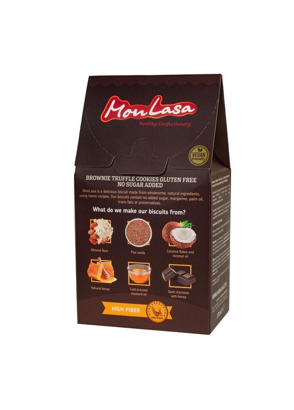 Печенье брауни трюфель безглютеновое 120г MonLasa (370388458)