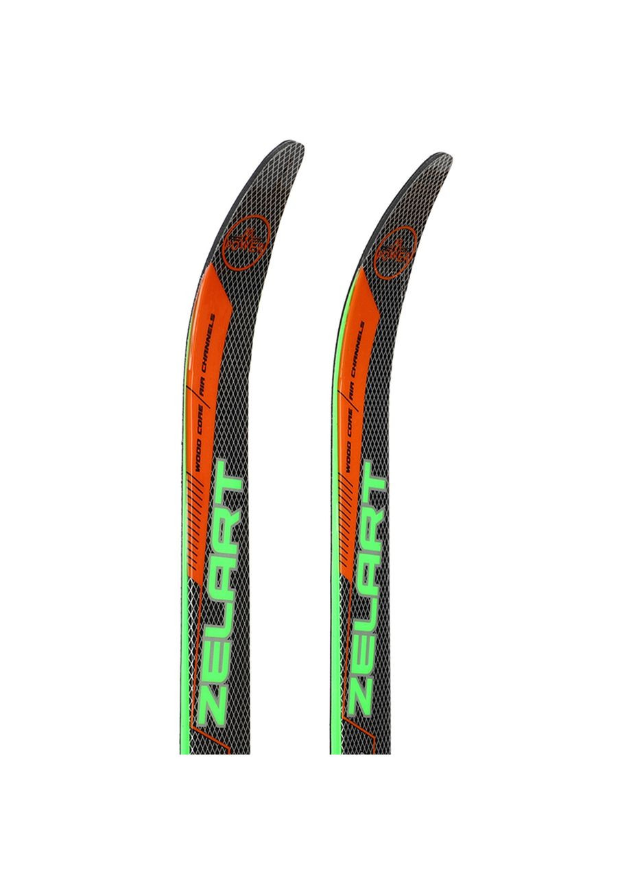 Ліжі бігові підліткові в комплекті з палицями (l-ліж-140см, l-палиці-120см, PVC чохол, кріплення регульоване, Zelart (361433750)