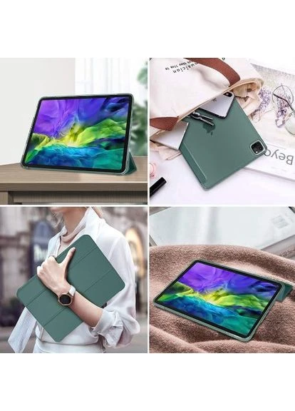 Чехол Tri Fold Hard для Apple iPad Air 13" M4 2026 Dark Green (715334) BeCover (388088793)