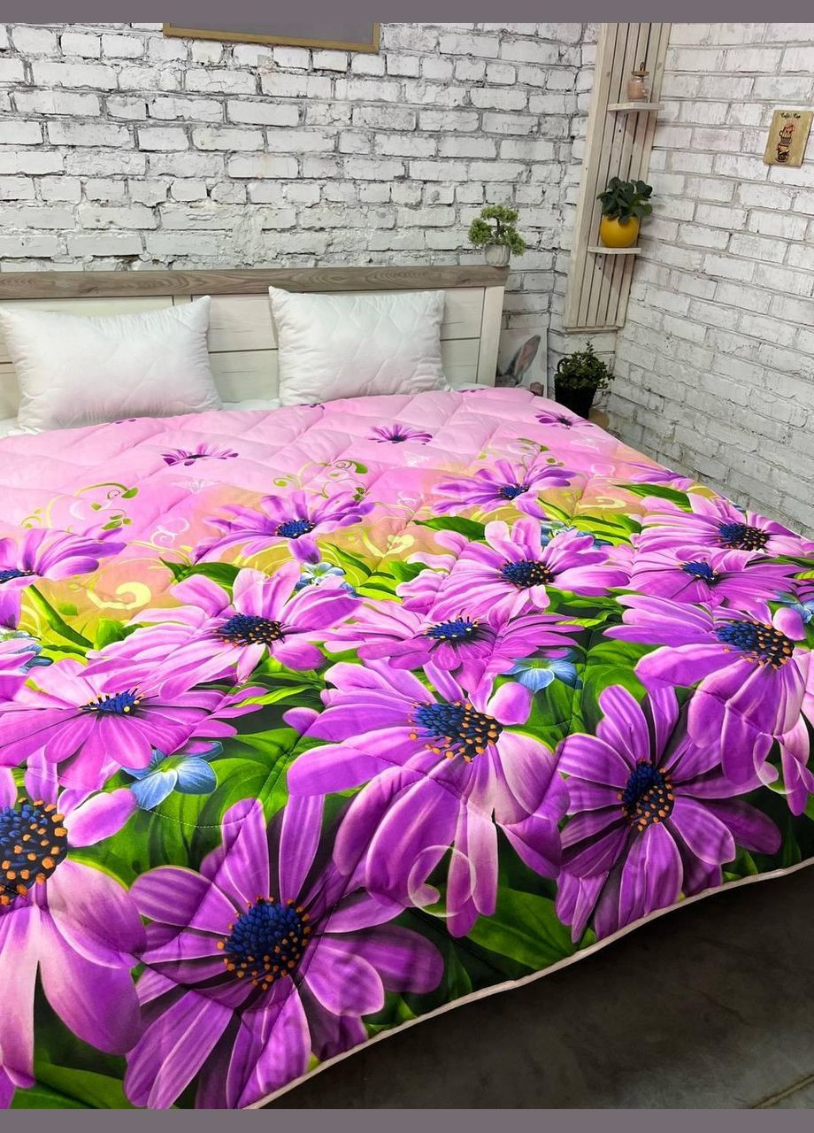 Одеяло летнее стеганое с натуральным наполнителем микрофибра Полуторное 145х215 см (П4К-lito-kovdra-001/23) No Brand (316230779)