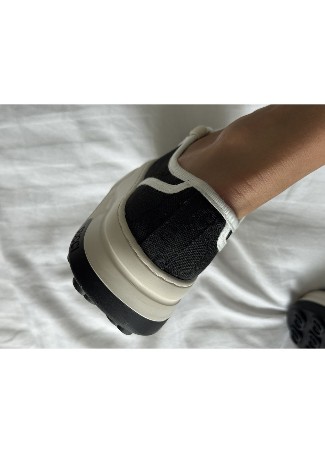 Кросівки жіночі Gucci GG Canvas | Гуччі Канвас чорно-білі No Brand чорно-білі демісезони (366343495)