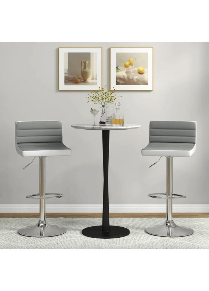 Комплект барных стульев Alisa экокожа серый Costway (361952958)