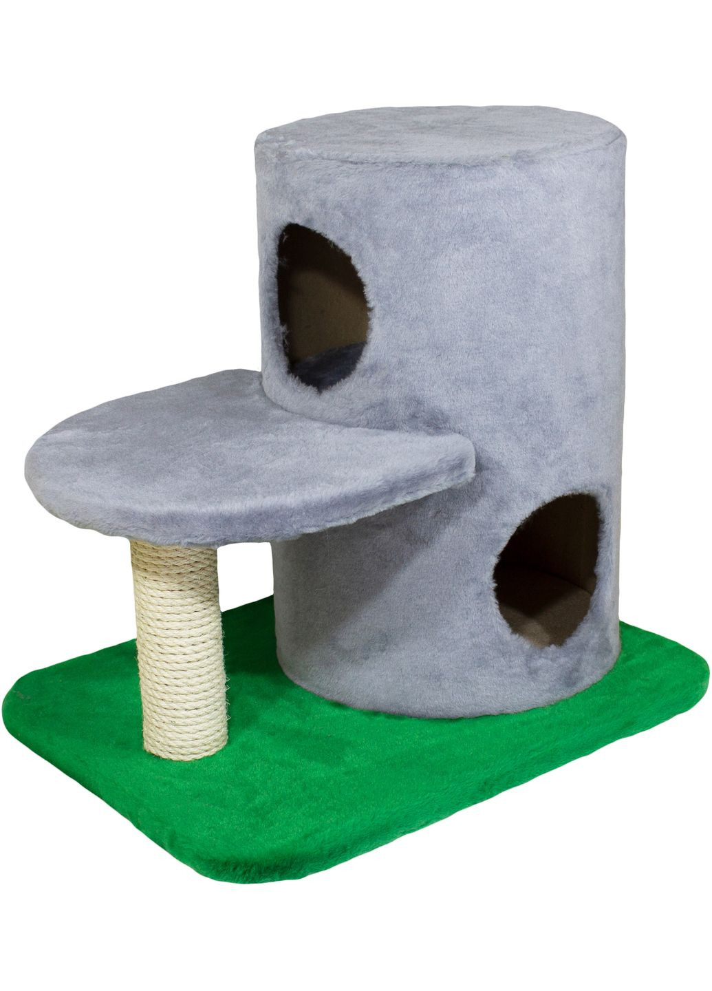Когтеточка домик сизалевый "Башня" Серая 54х57х45 см (4820224216195) Lucky Pet (279572481)