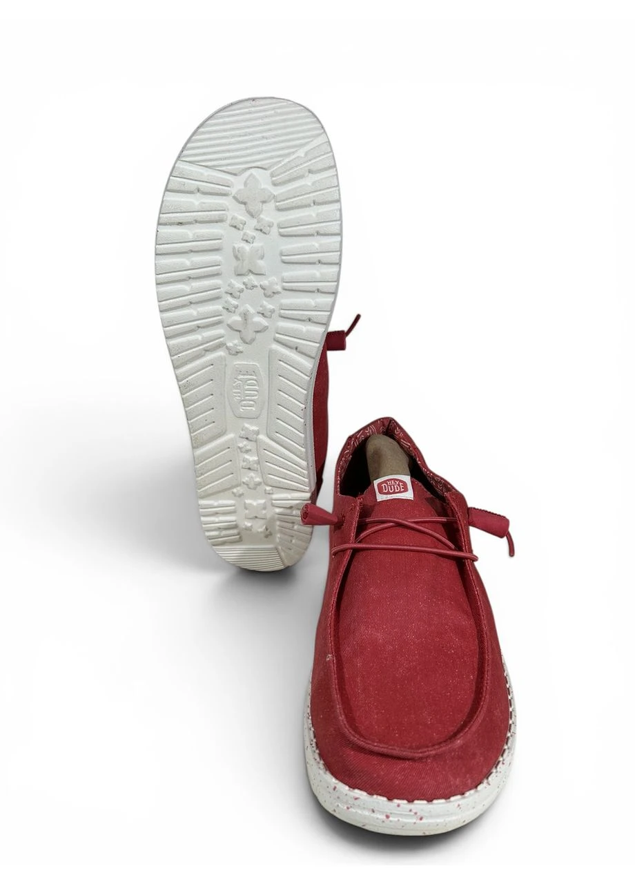 Мокасини Wendy Stretch Canvas Washed Red (40902-6ZJ), Червоний Розмір (US W12) 28.5 см Hey Dude (393949898)