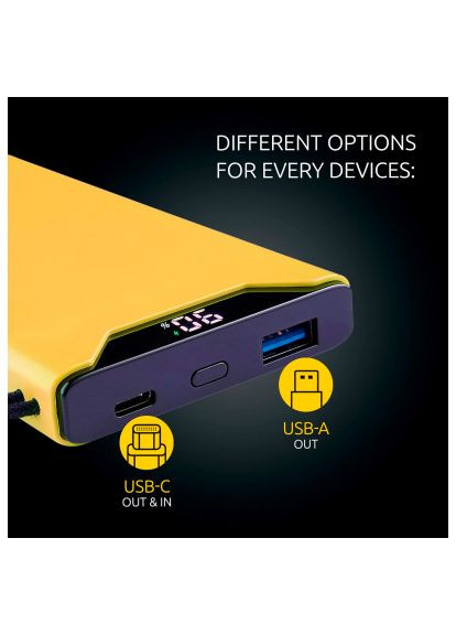Батарея універсальна (7332039) Intenso F10000 10000mAh QC/3.0 yellow (372185253)