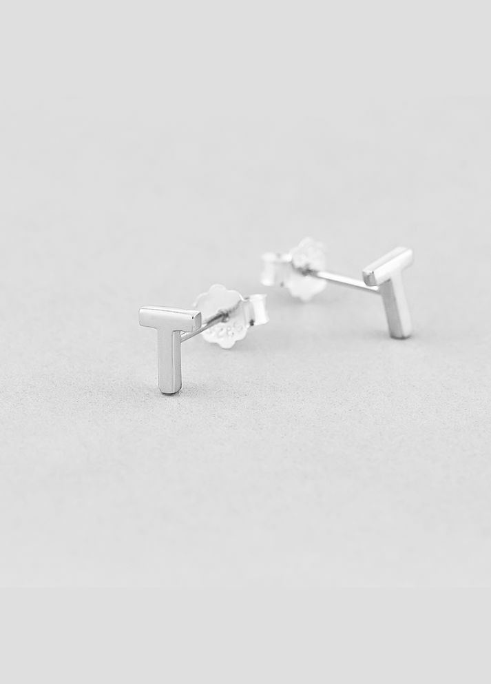 Серьги Letter T Minimal (338799188)