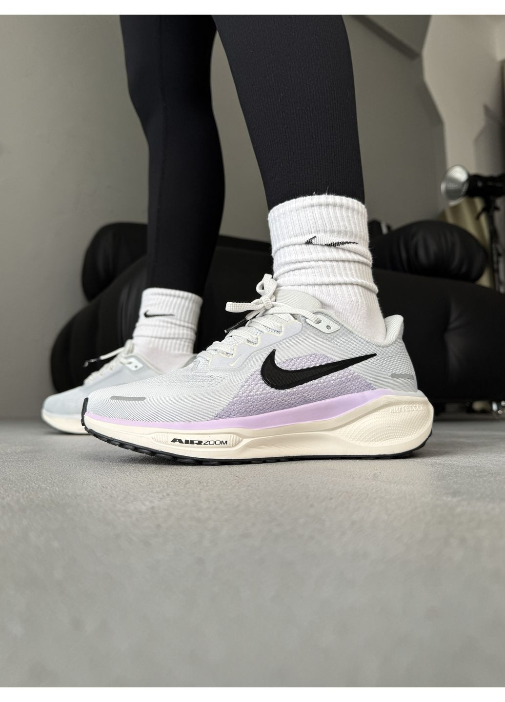 КРОСІВКИ ЖІНОЧІ NIKE AIR ZOOM PEGASUS GREY / VIOLET НАЙК АІР ЗУМ ПЕГАСУС No Brand сірі демісезони (367175981)