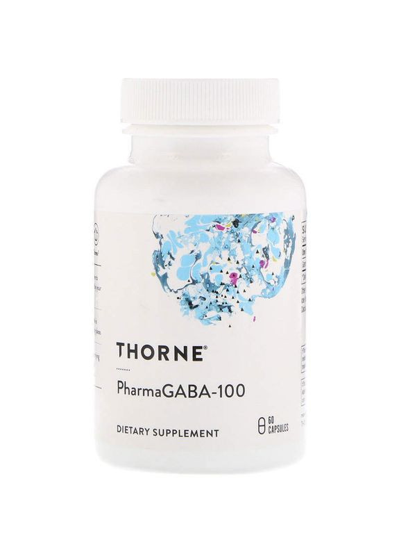 Гамма-аміномасляна кислота, PharmaGABA-100, Thorne, 60 капсул Thorne Research (367988989)