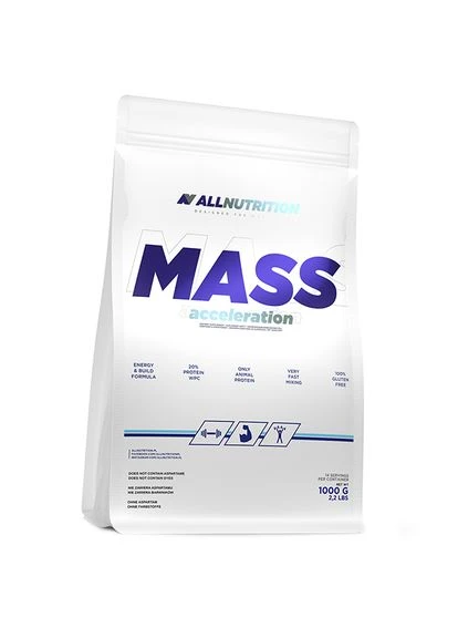 Белково-углеводная смесь, Mass Acceleration, All Nutrition 1000г Банан (30003002) Allnutrition (322731754)
