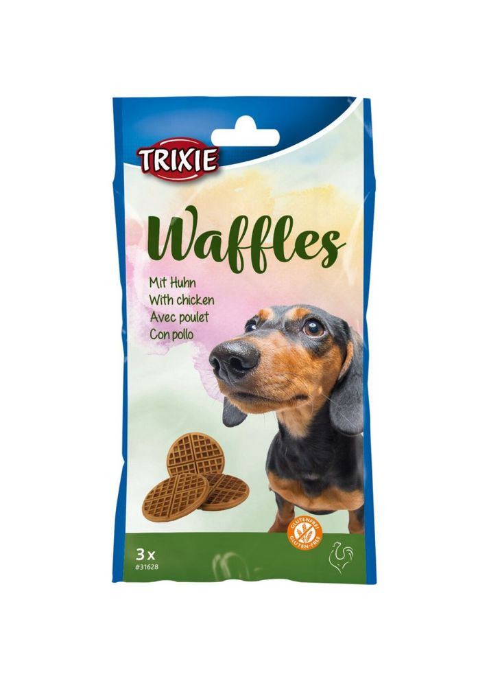 Лакомство для собак Waffles курица, 7см/300г, 3шт Trixie (292259101)