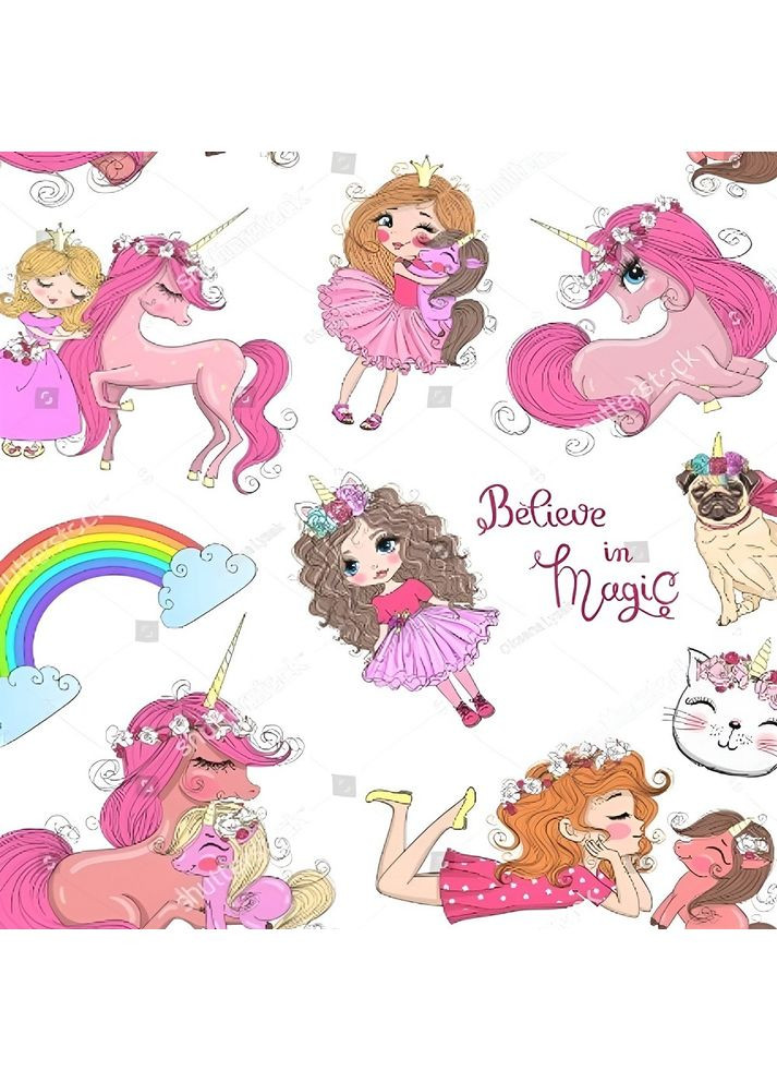 Папір пакувальний крафт "Принцеса на білому" 70*100см 10л/уп Home (365824409)