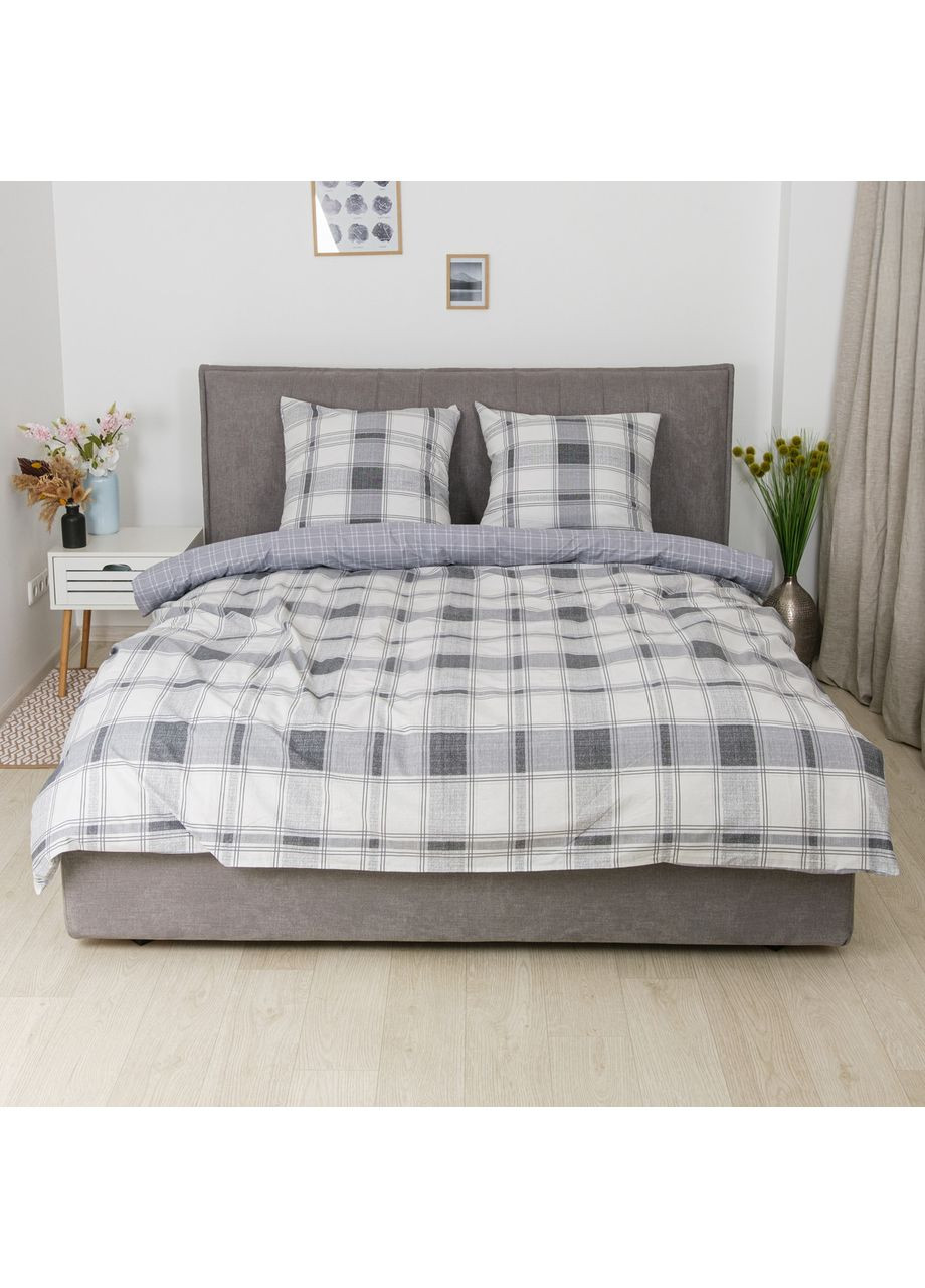 Постільна білизна Isleep ранфорс з простирадлом на гумці (160*200) - 25393 двоспальна Viluta (367056455)