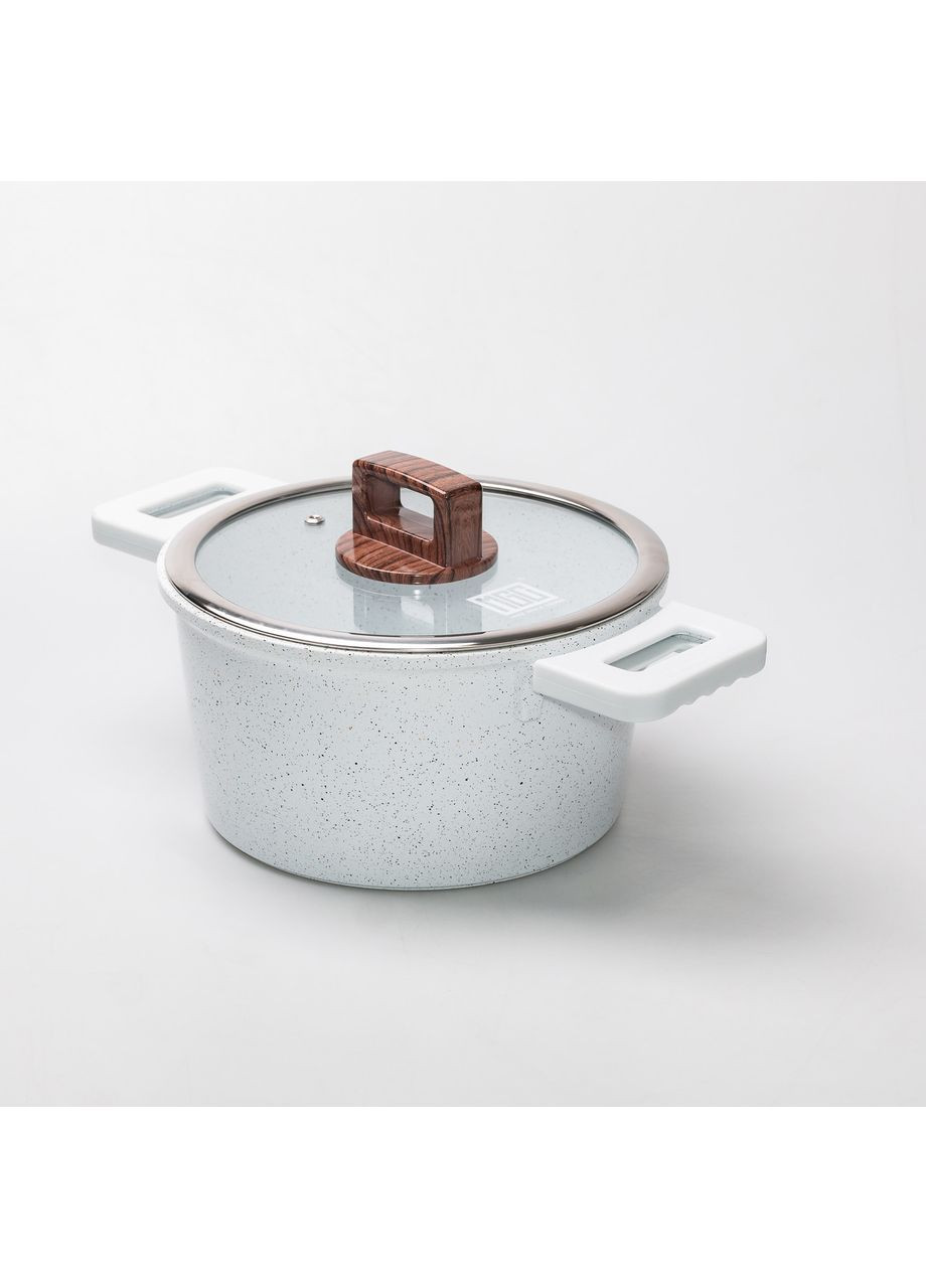 Каструля алюмінієва з антипригарним покриттям 3 л Біла MGC (360455234)