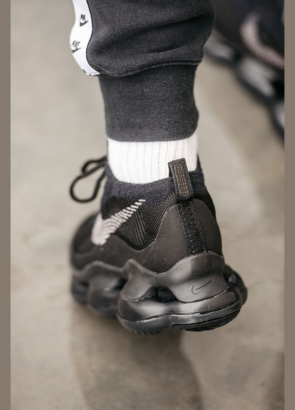 Черные демисезонные кроссовки мужские nike air max scorpion fk black | найк аир макс скорпион фк черный No Brand