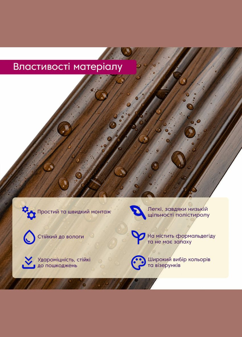 Декоративная PS рейка 2900*120*12мм (D) SW00002144 Sticker Wall (298284814)