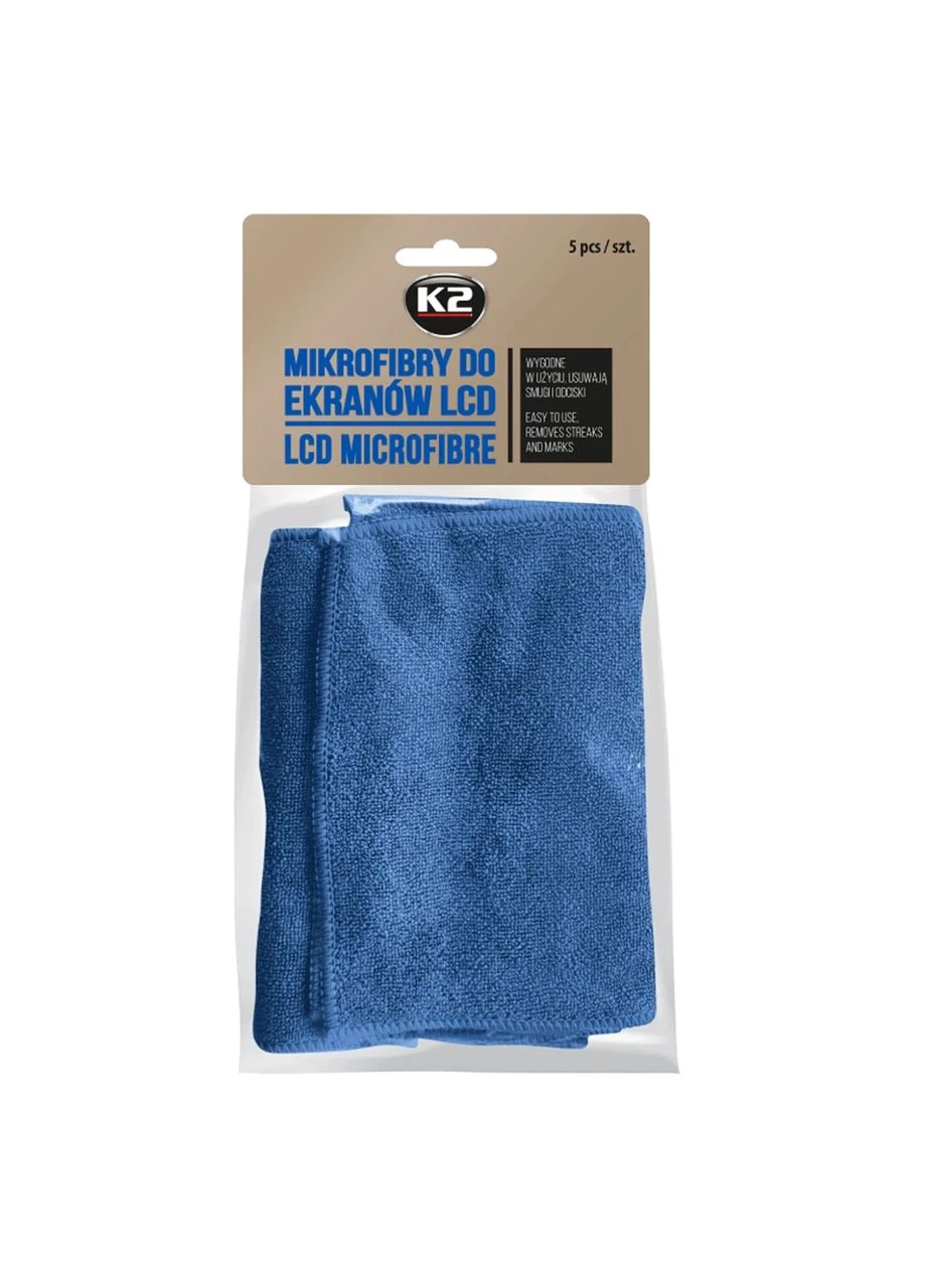 Серветка для дисплеїв та екранів LCD MICROFIBRE мікрофібра 15 х 15 см 5 шт K2 (379008291)