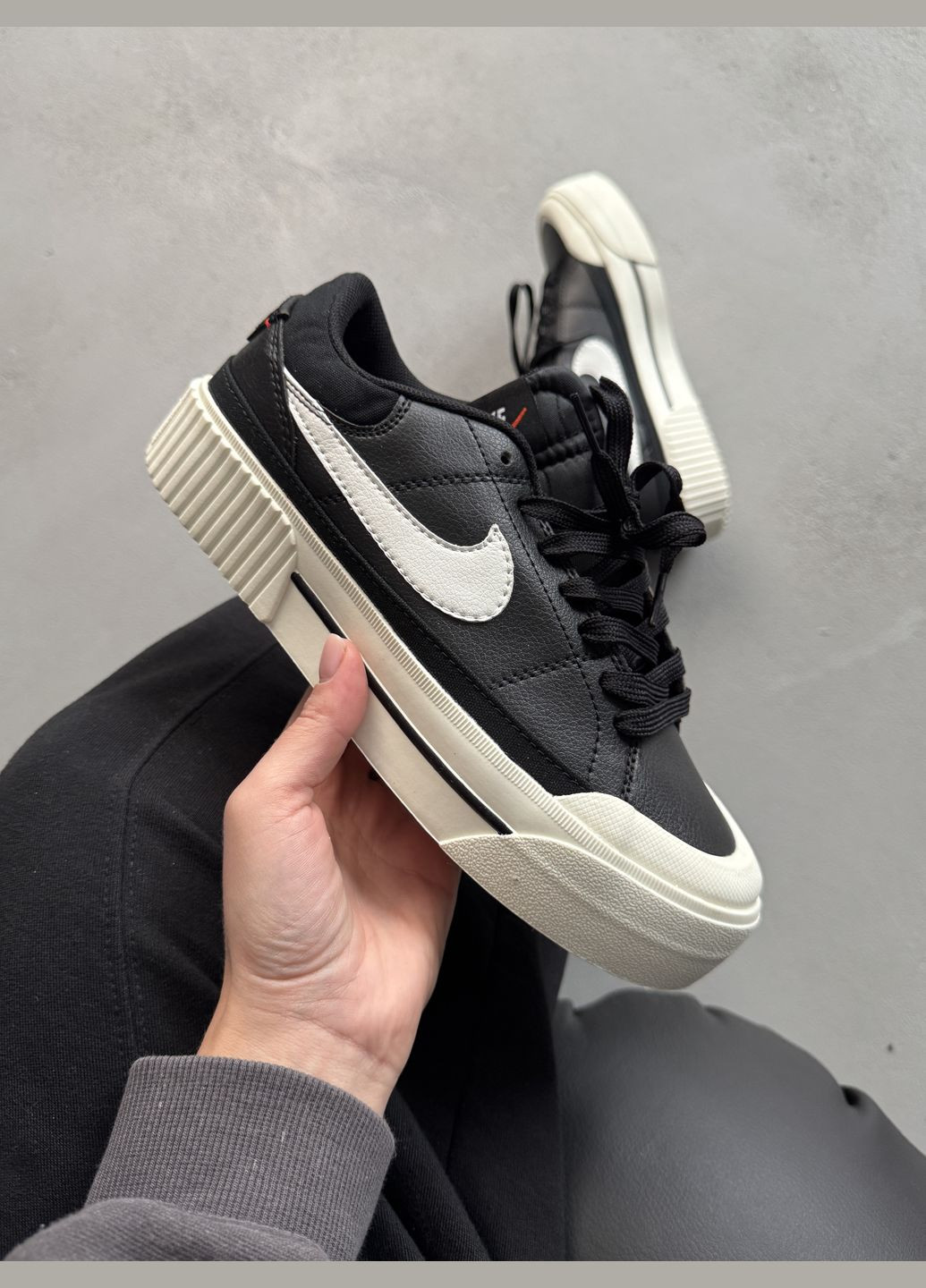 Кросівки жіночі Nike Court Legacy Lift black white | Найк Коурт Легасі чорно-білі No Brand чорно-білі демісезони (316091112)