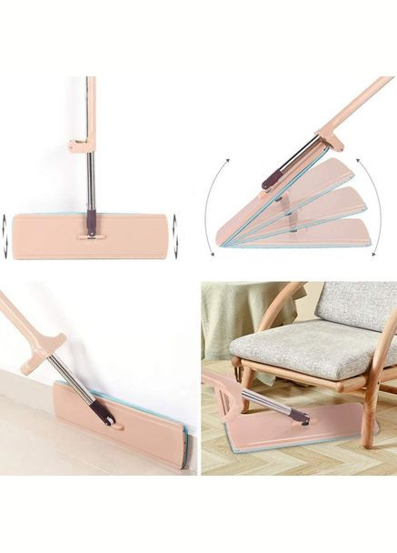 Швабра с отжимом Spin Easy Mop 360 насадка из микрофибры телескопическая ручка (2104618573) No Brand (333194506)