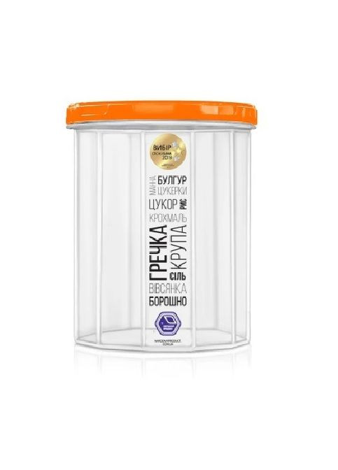 Контейнер харчовий з різьбленням 1.0л d11*13.5см Home (302021282)