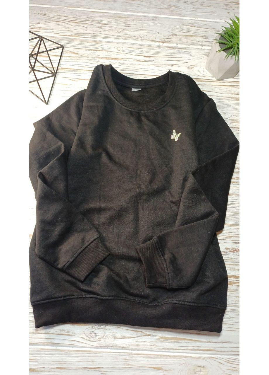 134/140 см Черная Теплая кофта кофточка свитшот двунит с начесом Германия школьная No Brand (366391961)