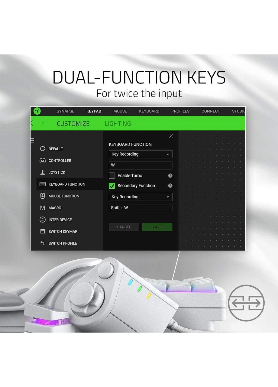 Кейпад Tartarus Pro Mercury (RZ07-03110200-R3M1) Razer (328446456)