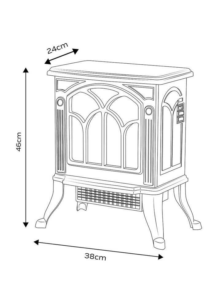 Тепловентилятор Камин 1500Вт (90110) Neo Tools (306745662)