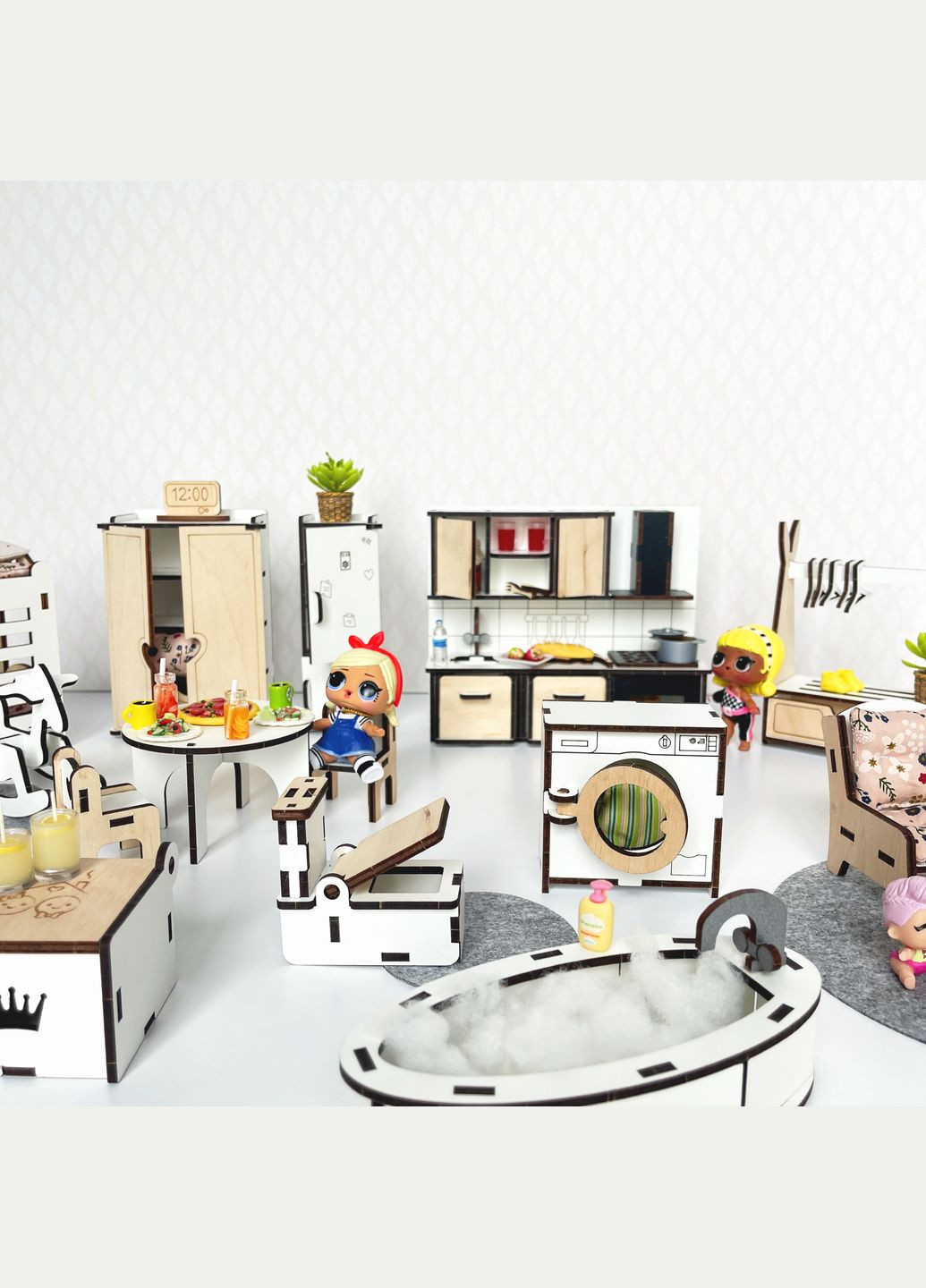 Большой набор кукольной мебели для Лол "Оптимальный" Eco 20 ед. (kml020e) NestWood (303633000)