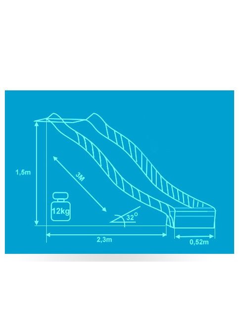 Детская горка пластиковая 3 м (Бельгия) Красная Kbt (342121070)