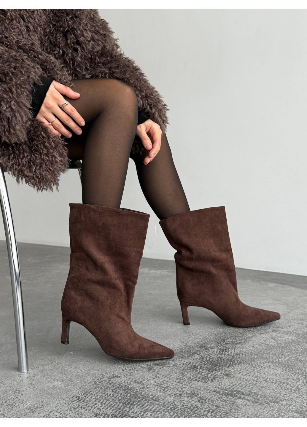 Коричневые демисезонная демисезонные ботильоны No Brand