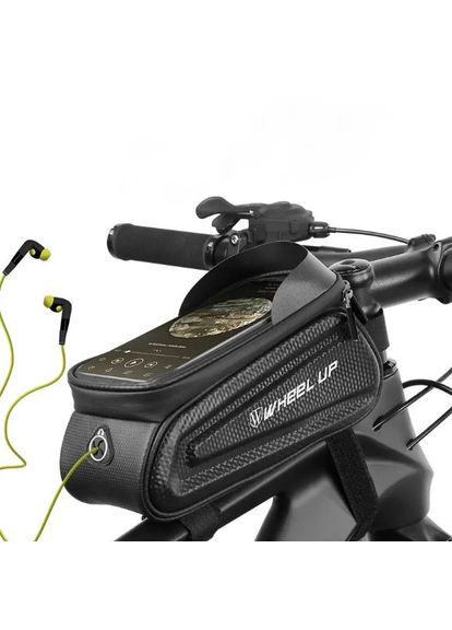 Веломото сумка Wheel Up с держателем для телефона чёрно-карбоновая No Brand (279553473)