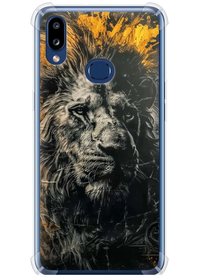 Силіконовий протиударний с посиленими кутами чохол 'Лев у золотих фарбах' для Endorphone Samsung Galaxy A10s A107F (297661192)