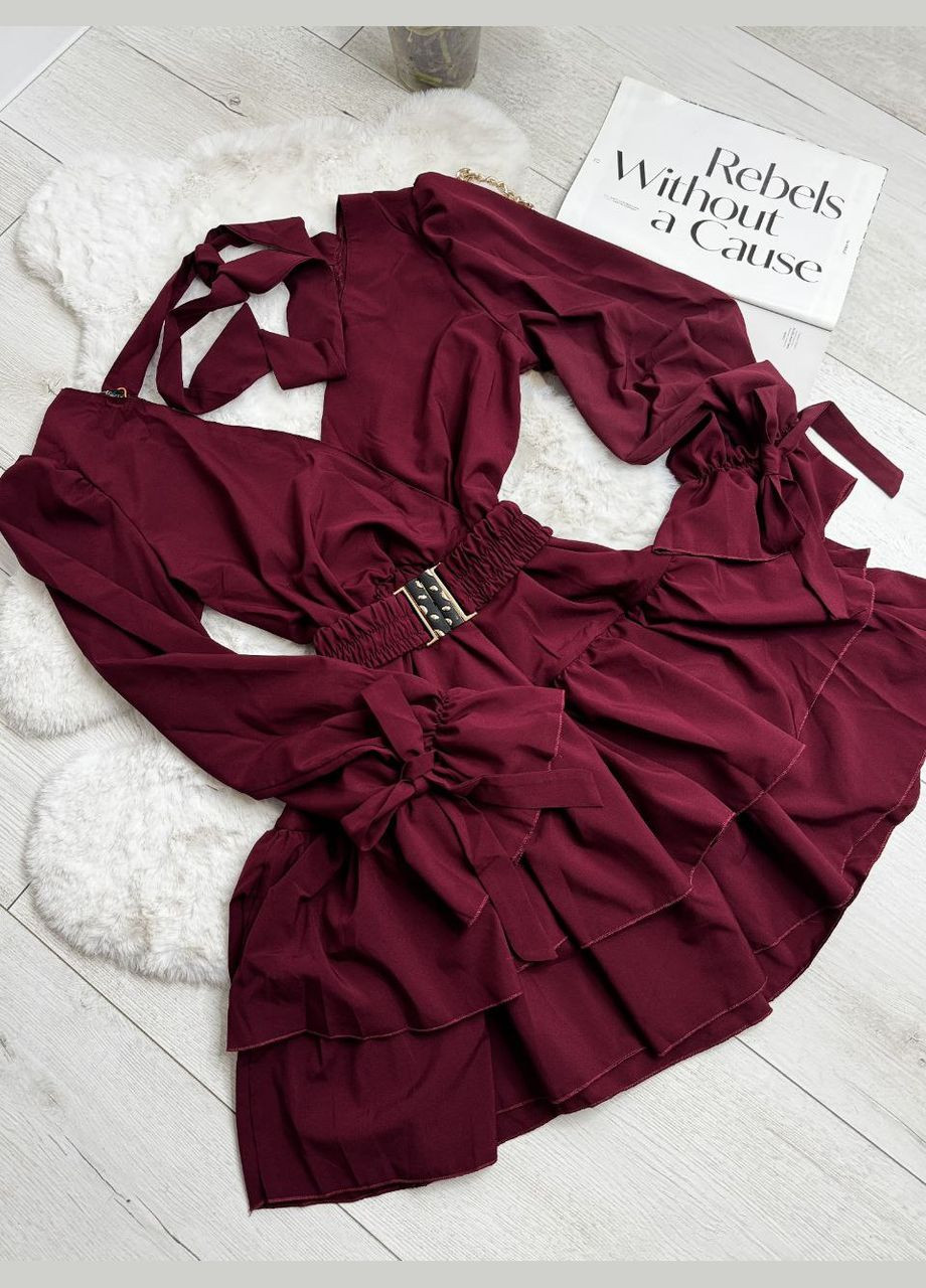 Бордова святковий сукня No Brand