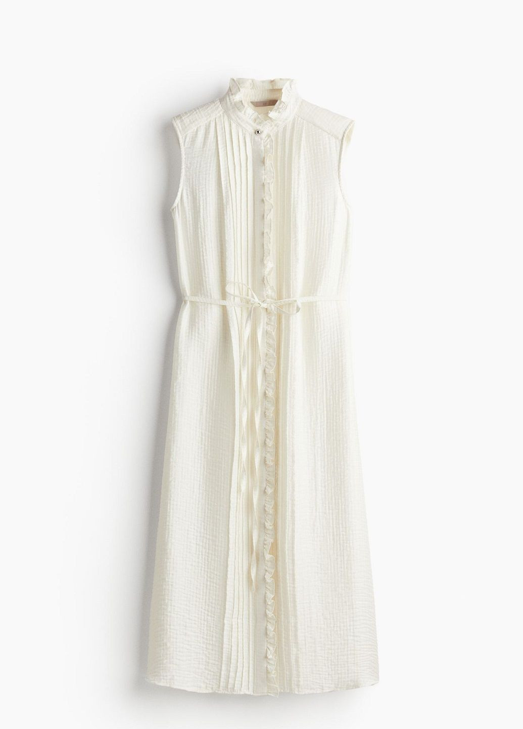 Белое деловое платье H&M однотонное