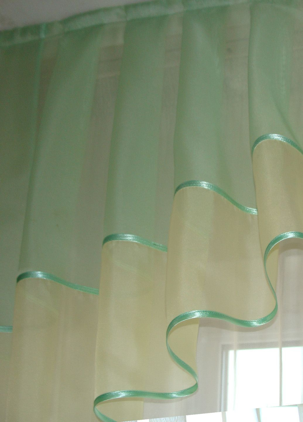 Ламбрекен Дуга карниз 200см салатовий з лимонним (70_9_2м) Firanka Simple (332795304)