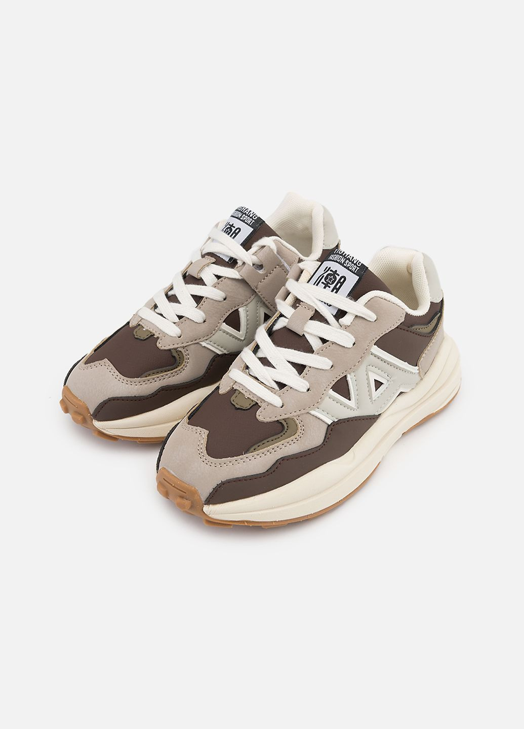 Коричневі Осінні кросівки на платформі для хлопчика колір коричневий цб-00256215 Kimboo